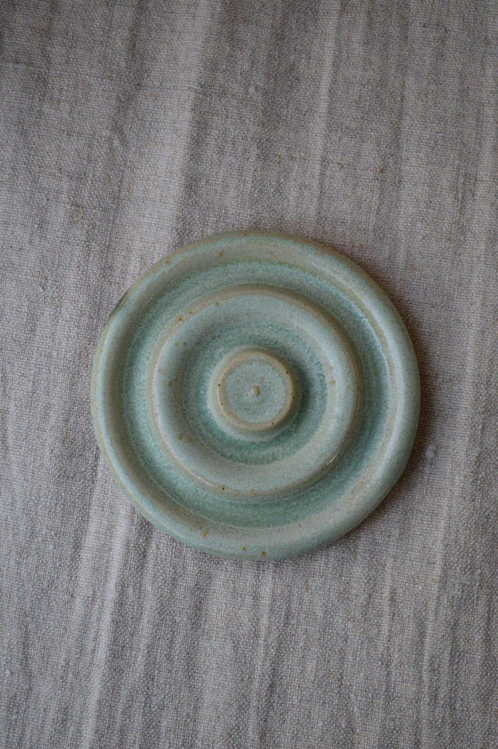 Porte savon grès - Vert d'eau