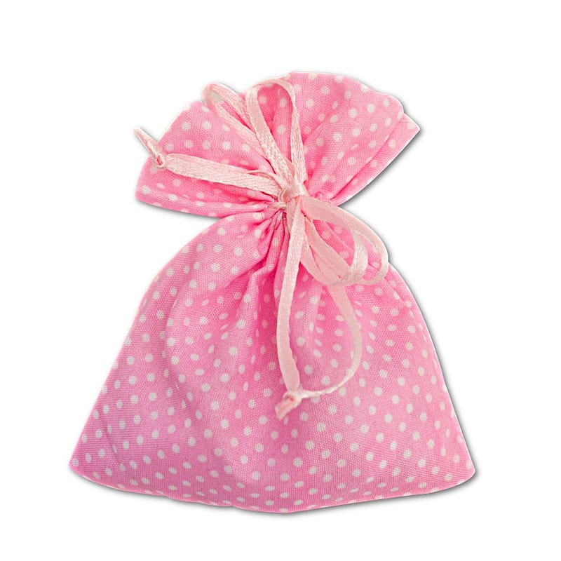 Pochon rose à pois