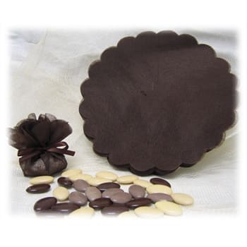 Tulle intissé - Vide - Chocolat