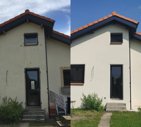 Travaux De Ravalement De Façade à Muret Par Tradiface, Montrant L'avant Et L'après Du Projet. - Tradi Face Travaux de ravalement de façade à Muret par TradiFace, montrant l'avant et l'après du projet.