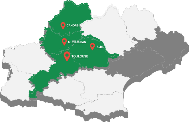 Région Occitanie Zone intervention Tradi Face