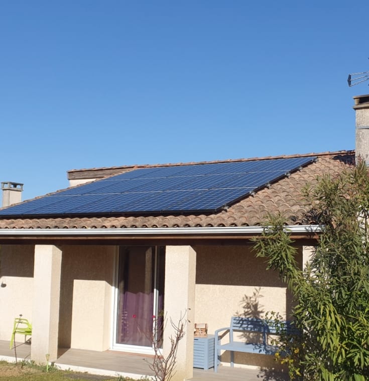 Photovoltaique sur une maison à Montauban