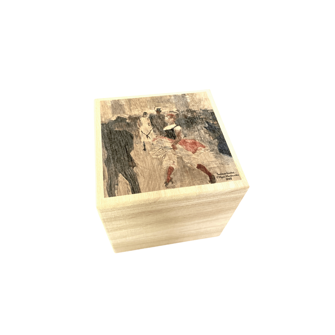 Cube bois ” TOULOUSE-LAUTREC” garni 400 gr
