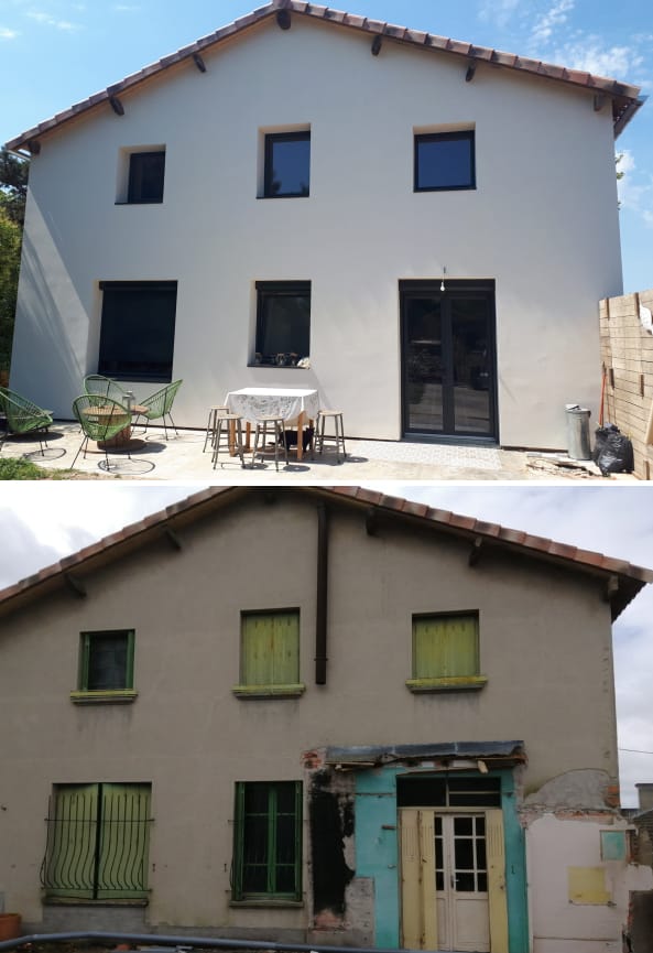 Avant et après isolation par l'extérieur à Montauban