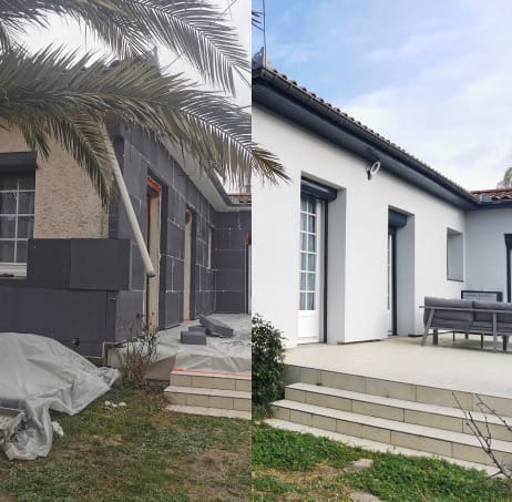 Transformation avant et après une isolation extérieure à Montauban
