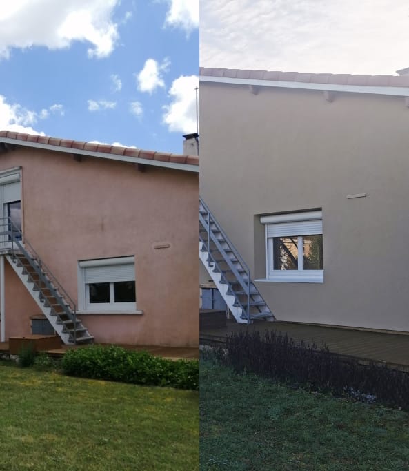 Transformation de façade avant et après intervention de TradiFace à Toulouse