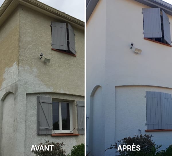 Avant et après d'un ravalement de façade réalisé par TradiFace, spécialiste en rénovation extérieure